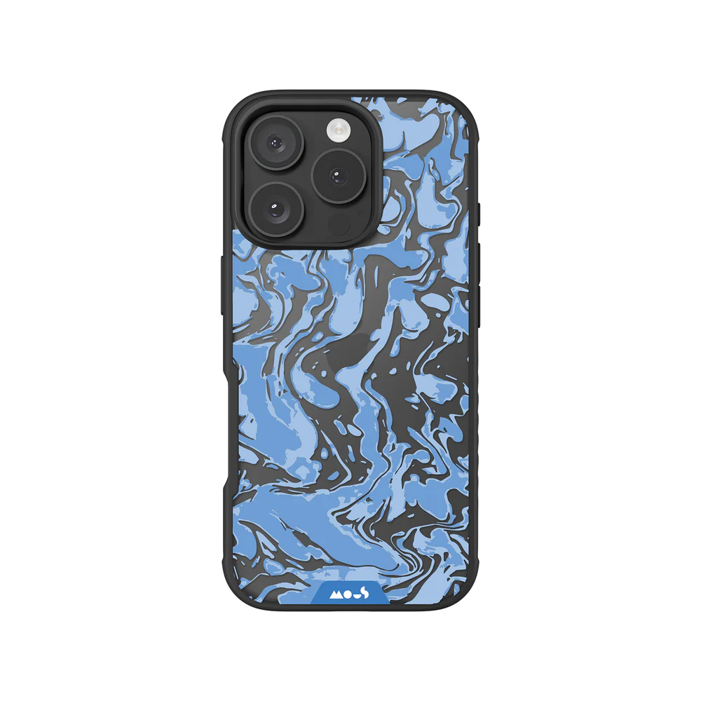Marbled Sky Blue Printed Phone Case
