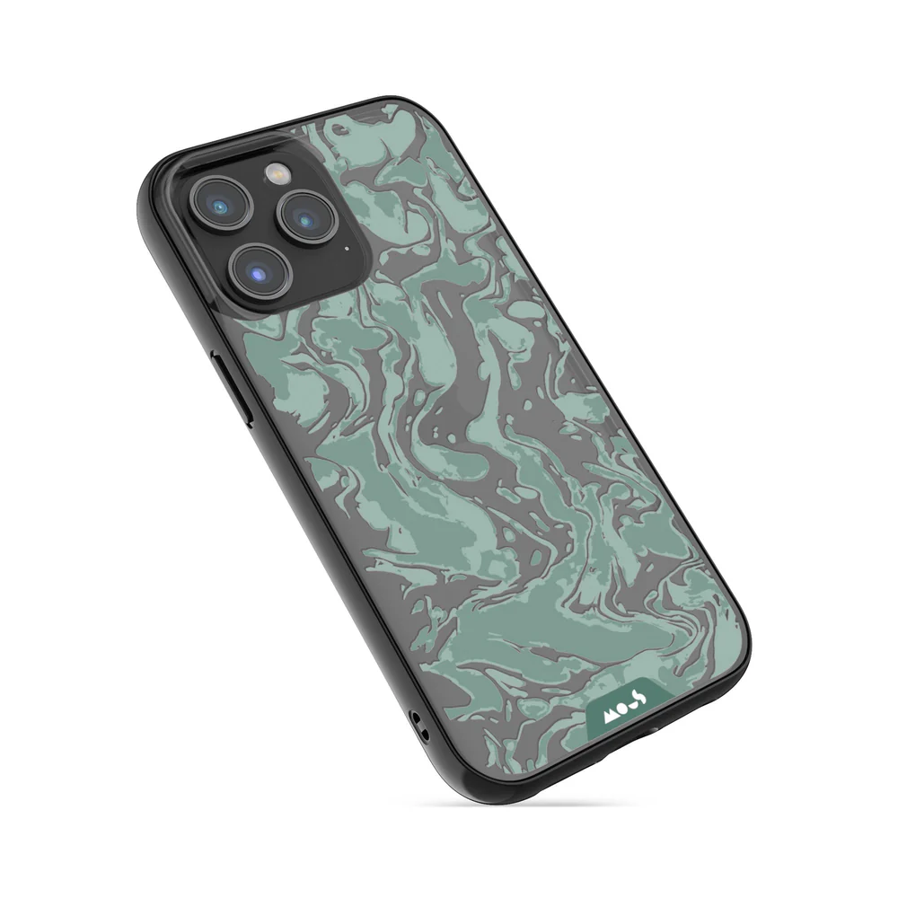 Marbled Sage Green Printed Phone Case - Image 3